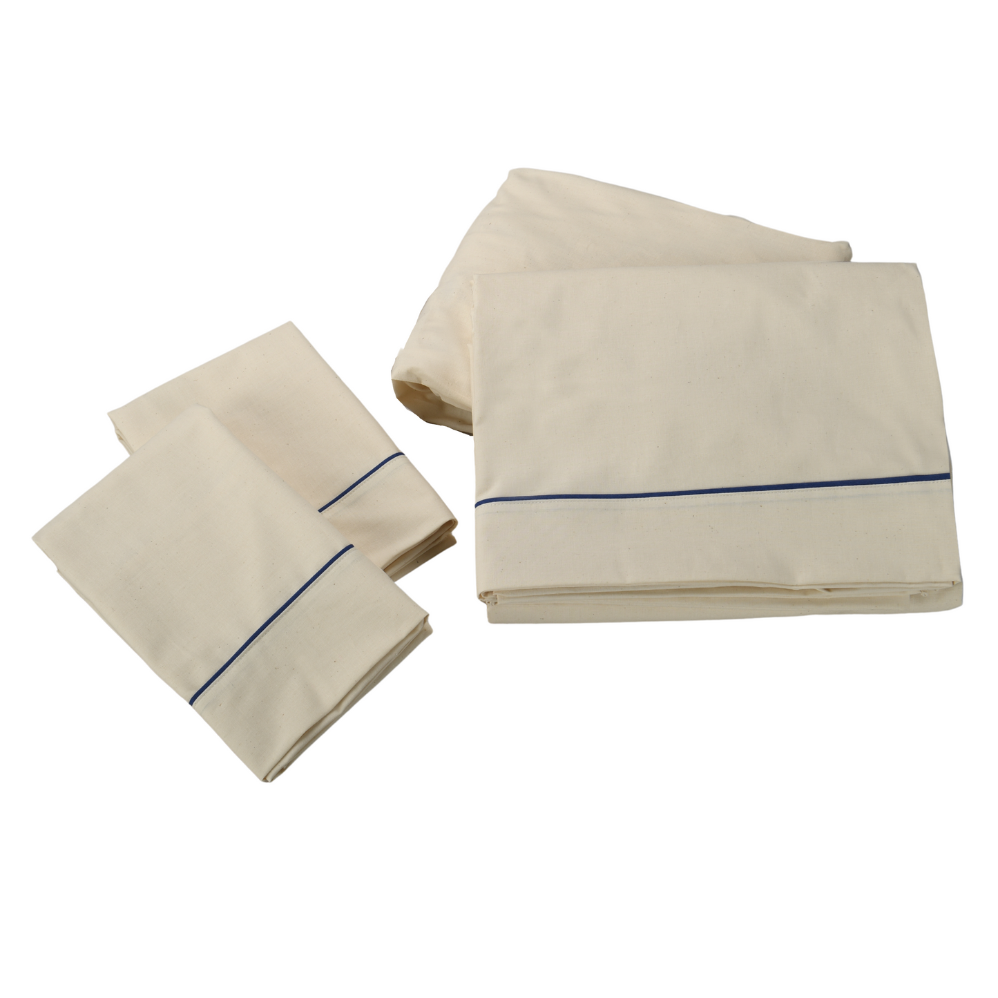 The Turner Sheet Set: Natural/Navy